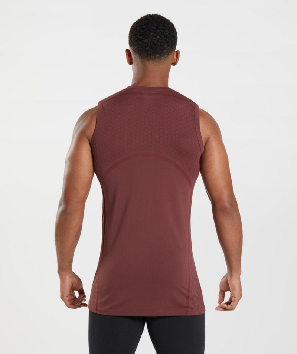 Podkoszulki Męskie Gymshark 315 Seamless Różowe Brązowe | PL 4130PJJ